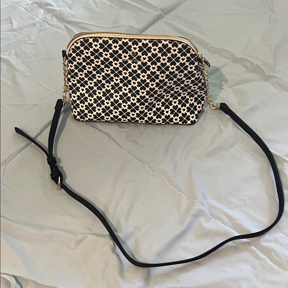 Stylish Black and Cream Crossbody Bag